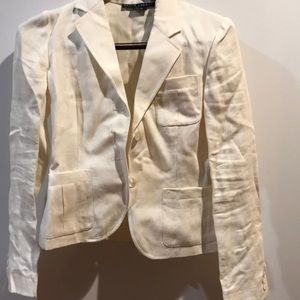 Ralph Lauren white cropped blazer